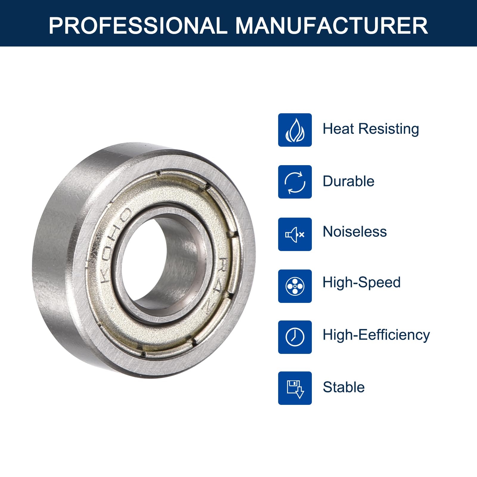 アルボル　R HiPicco R4ZZ Deep Groove Ball Bearings, ID 1/4